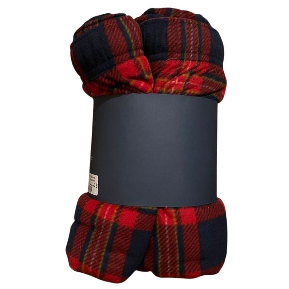 NWT ST. JOHN’S BAY Mens 5XL Lightweight Microfleece Big Pajama Pants Pockets Red - Picture 2 of 5